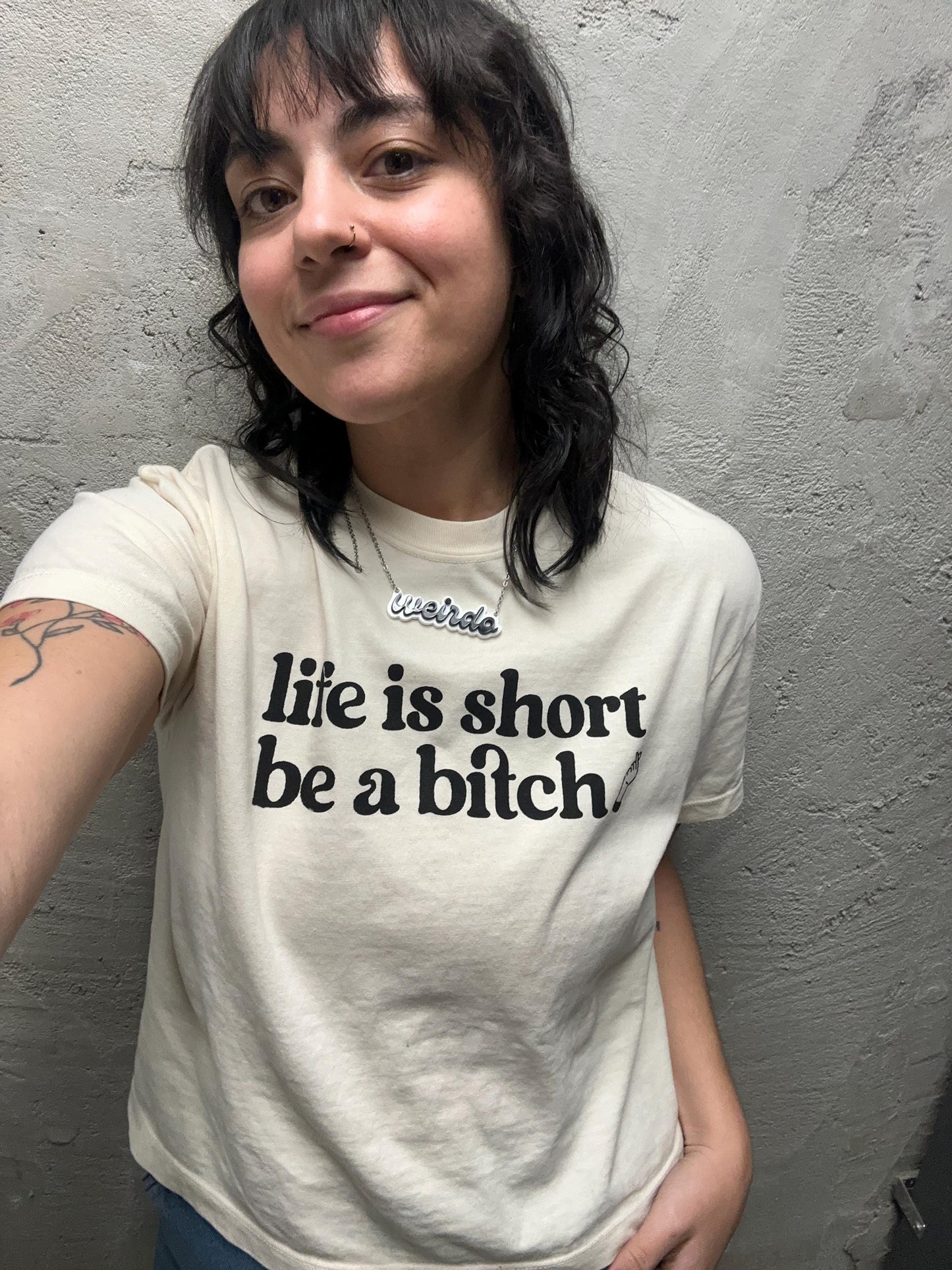 Life Is Short, Be a Bitch – Boxy Cropped Tee