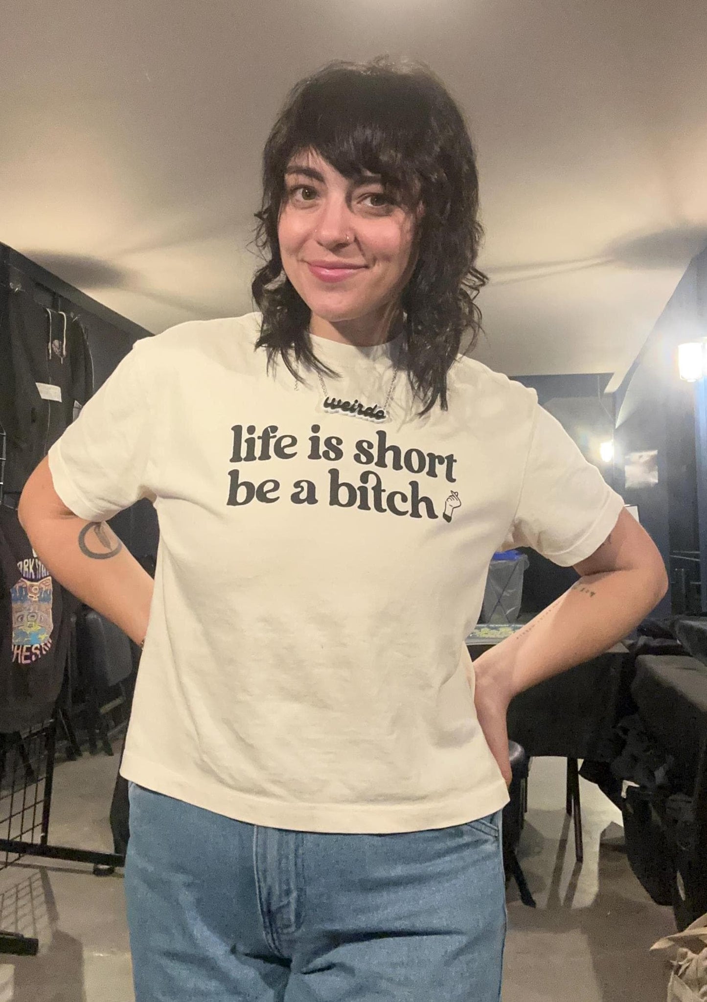 Life Is Short, Be a Bitch – Boxy Cropped Tee