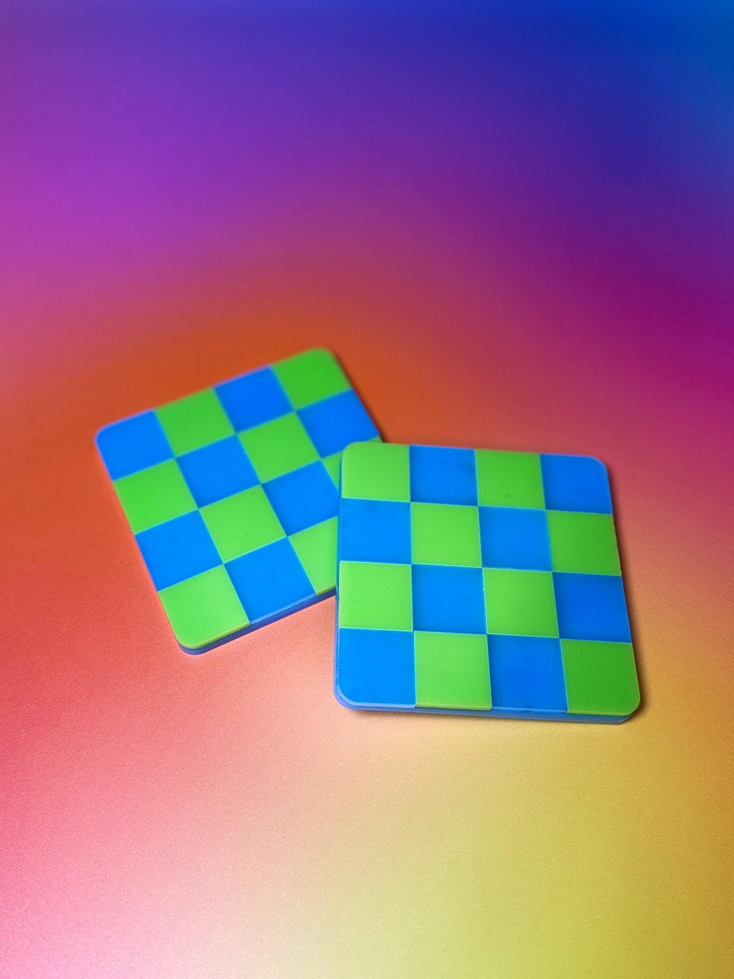 Checkerboard Coaster Set
